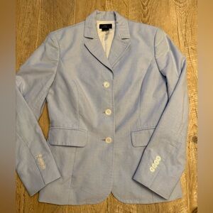 J. Crew Light Blue Women's Cotton Blazer Size 2